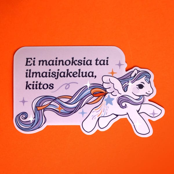 Ei mainoksia: Pony | Sticker